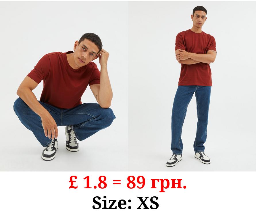 Burgundy Crew Neck T-Shirt