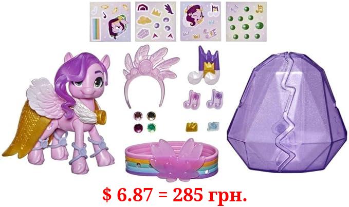 My Little Pony: A New Generation Movie Crystal Adventure Princess Pipp Petals - 3-Inch Pink Pony Toy, Surprise Accessories, Friendship Bracelet