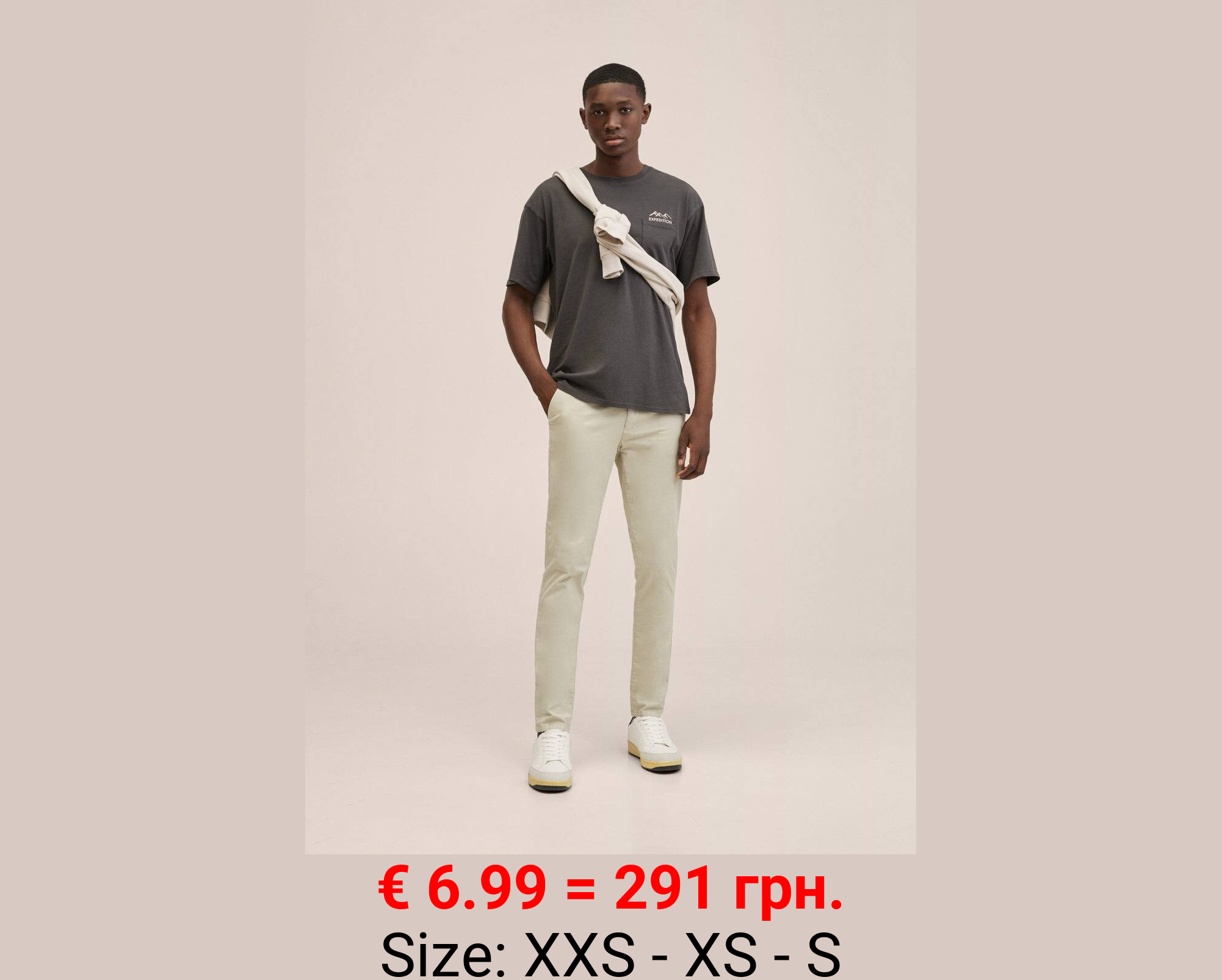 Pantalón slim fit algodón