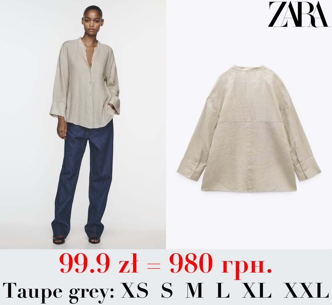 ASYMMETRIC LINEN SHIRT