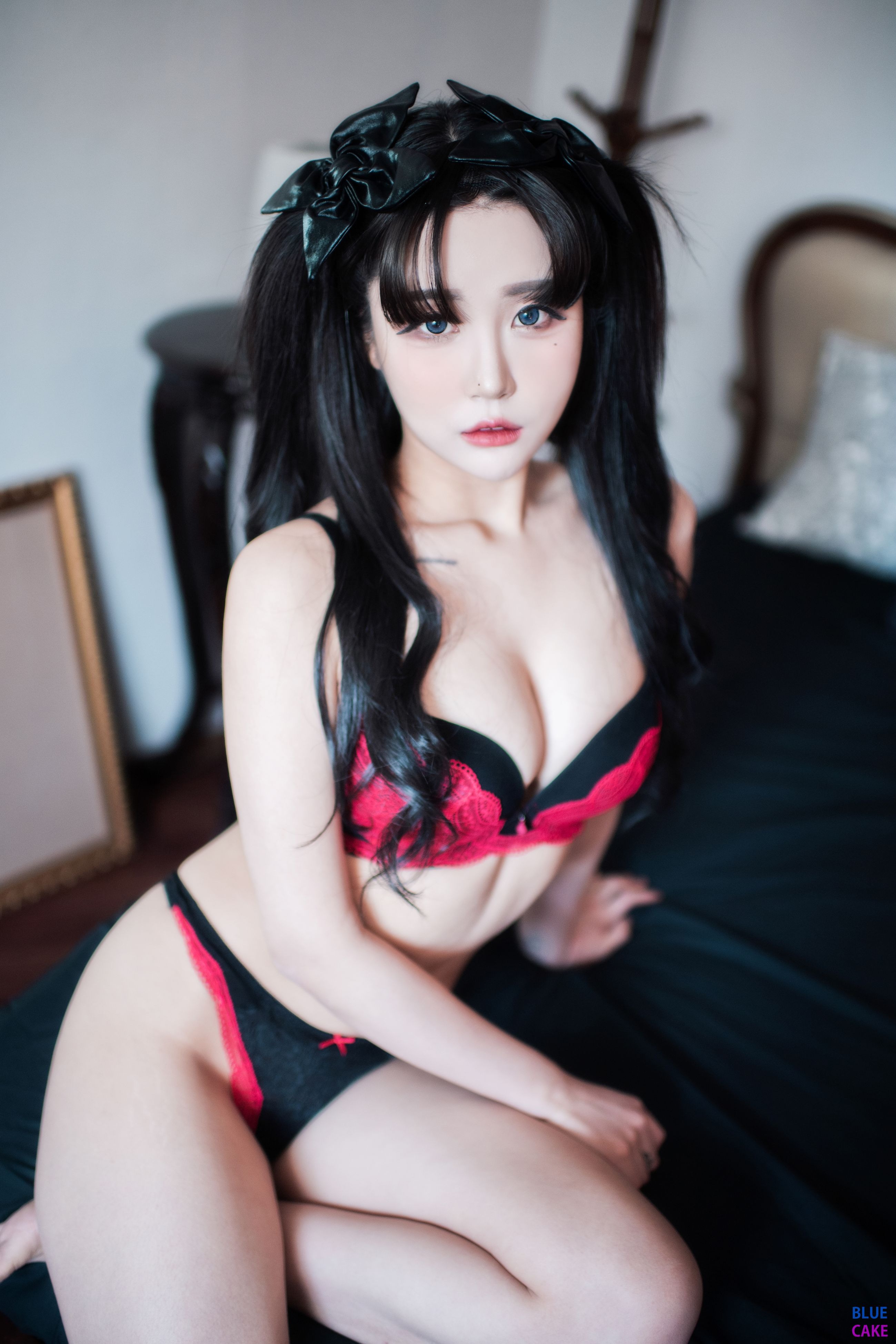 Bomi (보미) - NO.015 [BLUECAKE] &Zia (지아) Fate Saber x Thosaka Rin -Lingerie ver [128P-1.65GB] 118