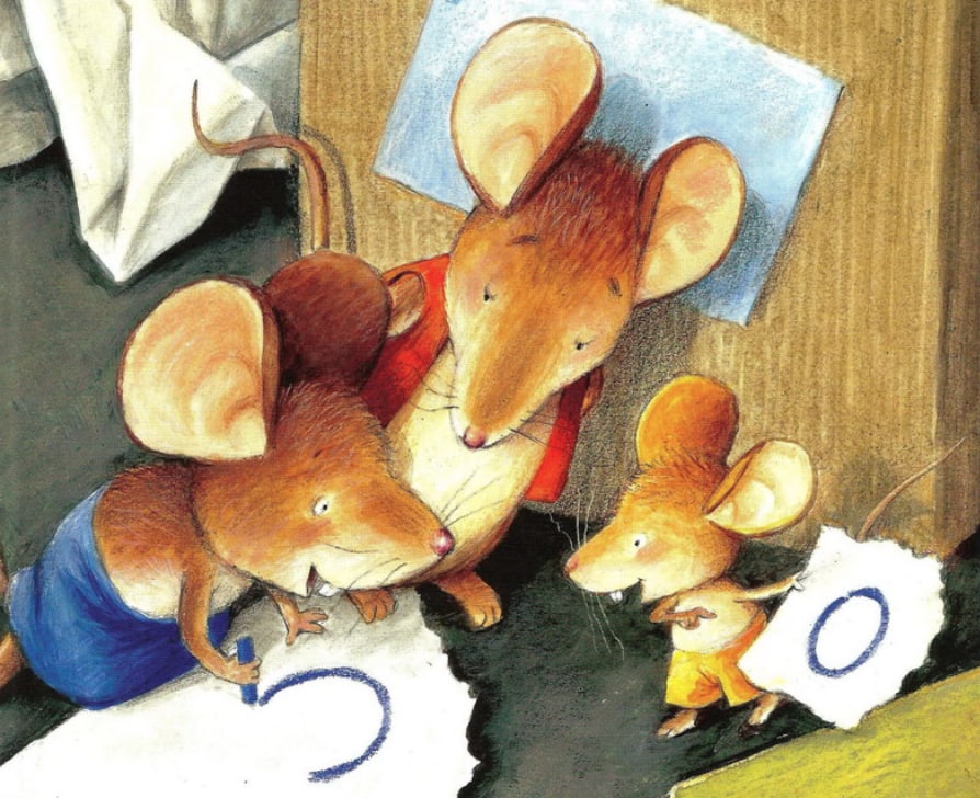 Мышонок учится. Мышка строит рожи. Про смелого мышонка Учимся на примерах 2-4. Как мышонок нашел друзей.