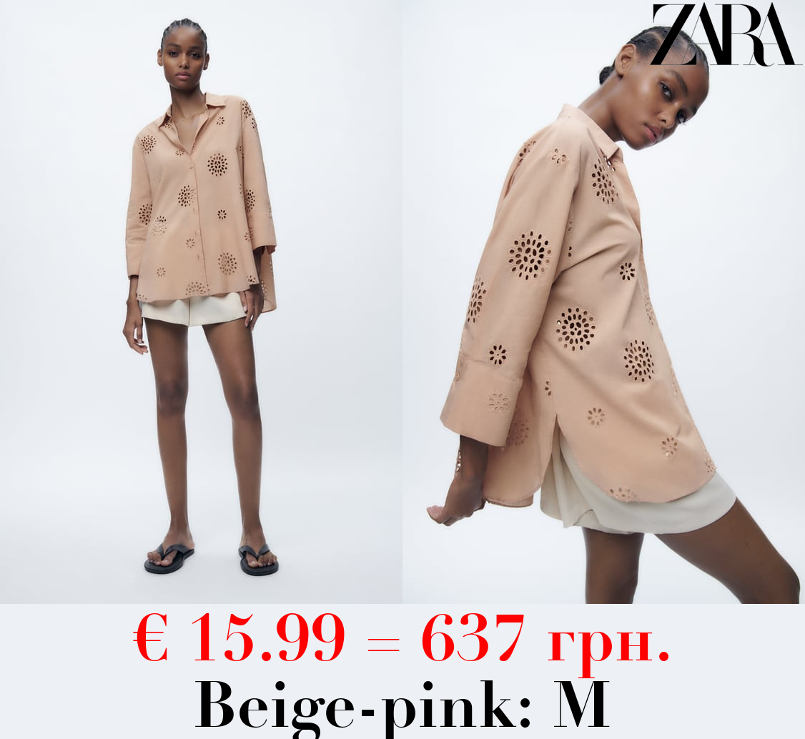 SHIRT WITH CUTWORK EMBROIDERY