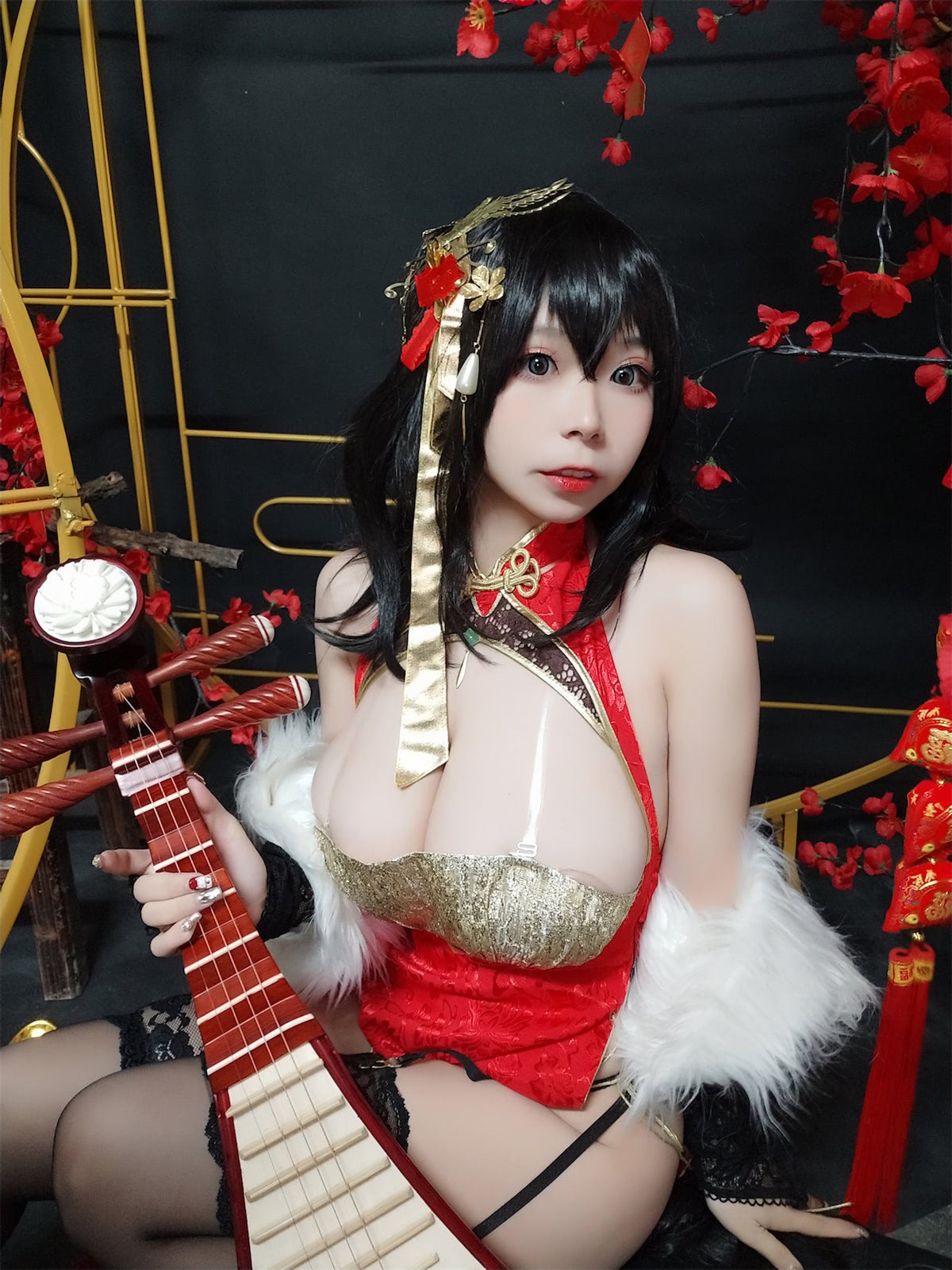 Cosplay 自闭颜球球 无颜小天使wy 碧蓝航线 大凤红旗袍 42