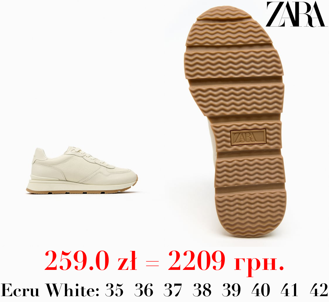 LEATHER RUNNING TRAINERS