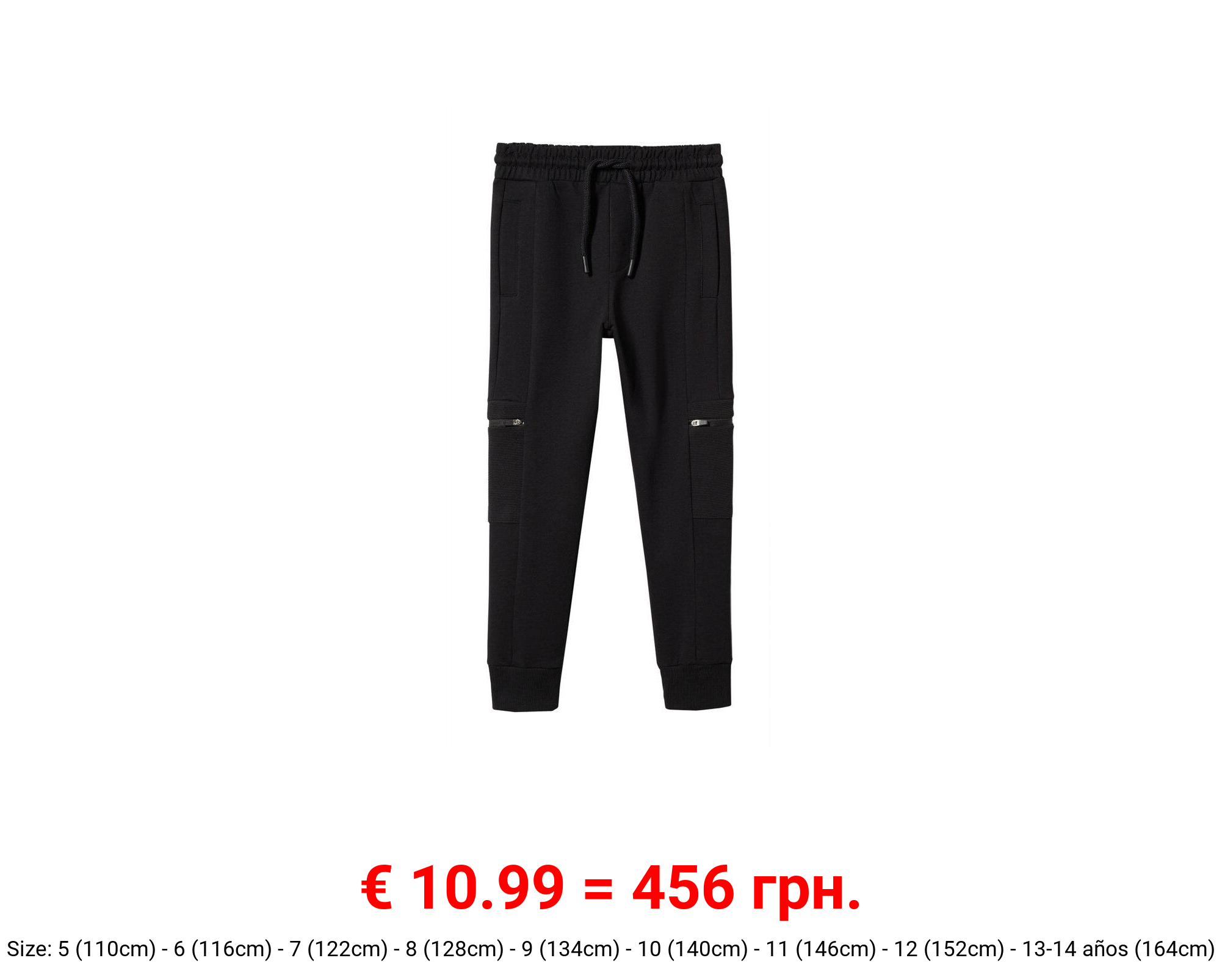 Jogger algodón cremalleras