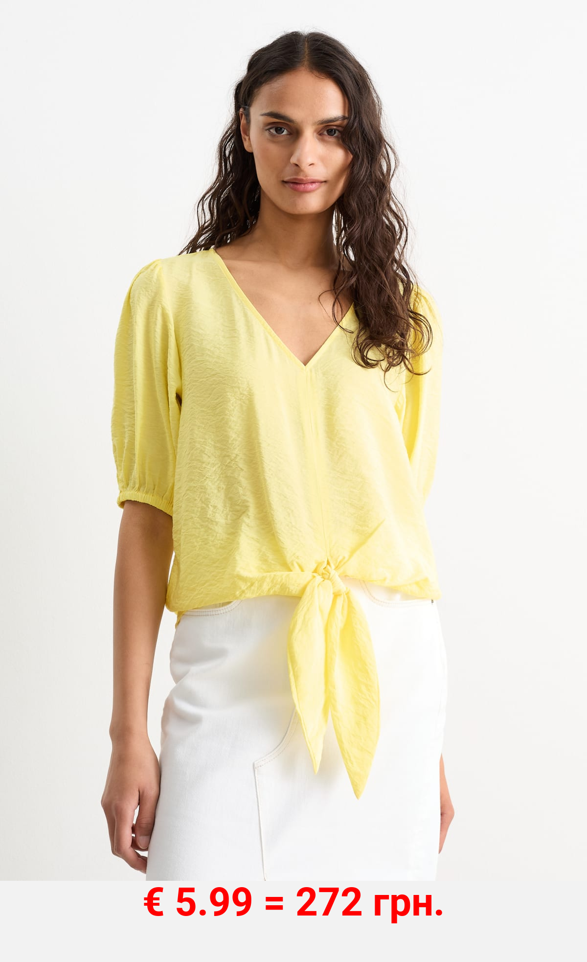 Bluse mit Knotendetail