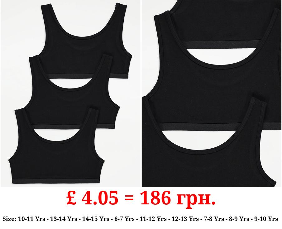 Black Crop Tops 3 Pack