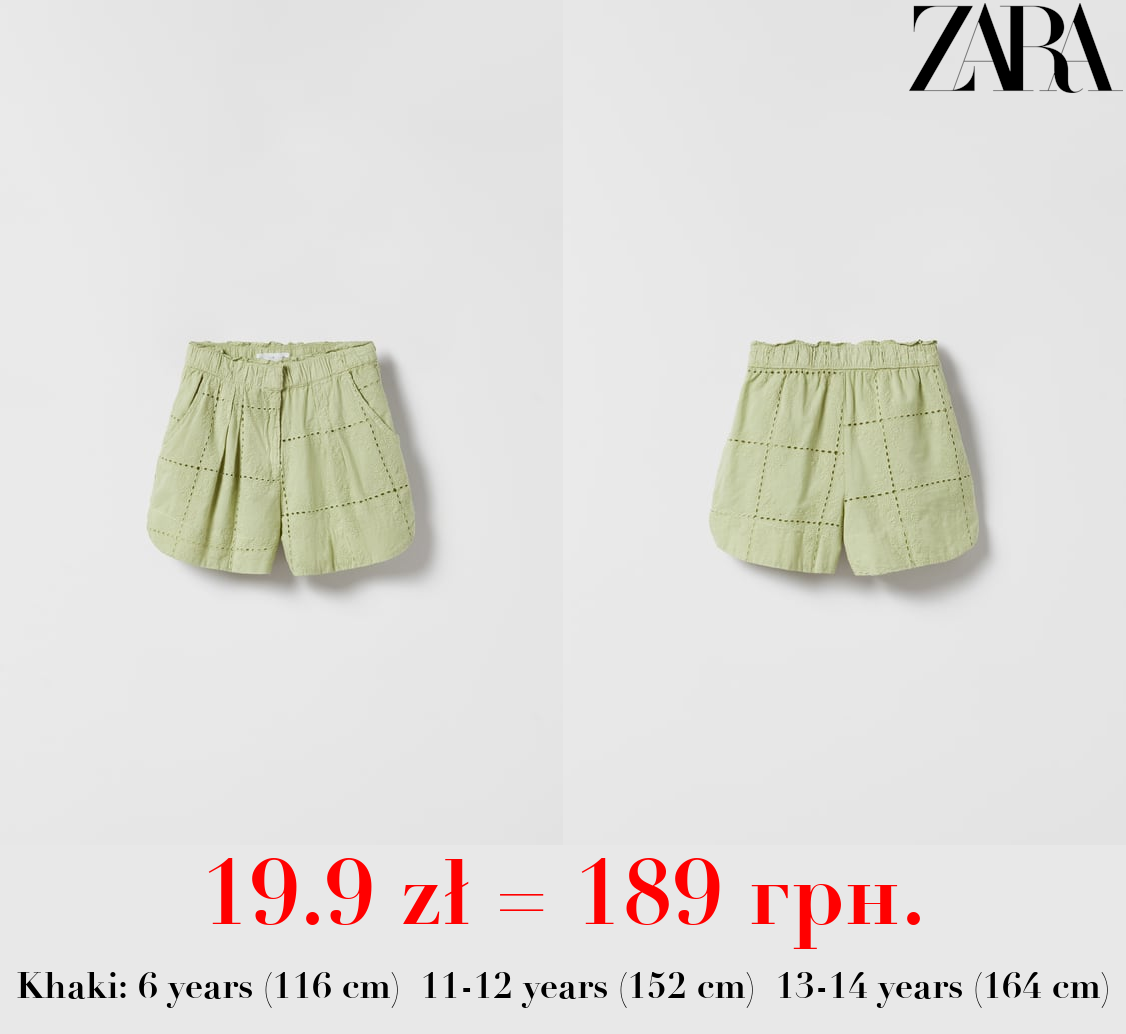 EMBROIDERED BERMUDA SHORTS