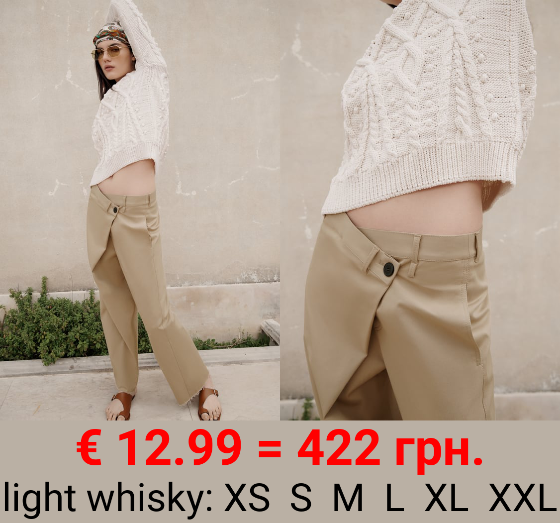 TROUSERS WITH ASYMMETRIC WAIST