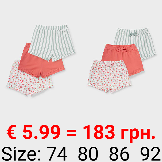 Multipack 3er - Baby-Shorts - Bio-Baumwolle