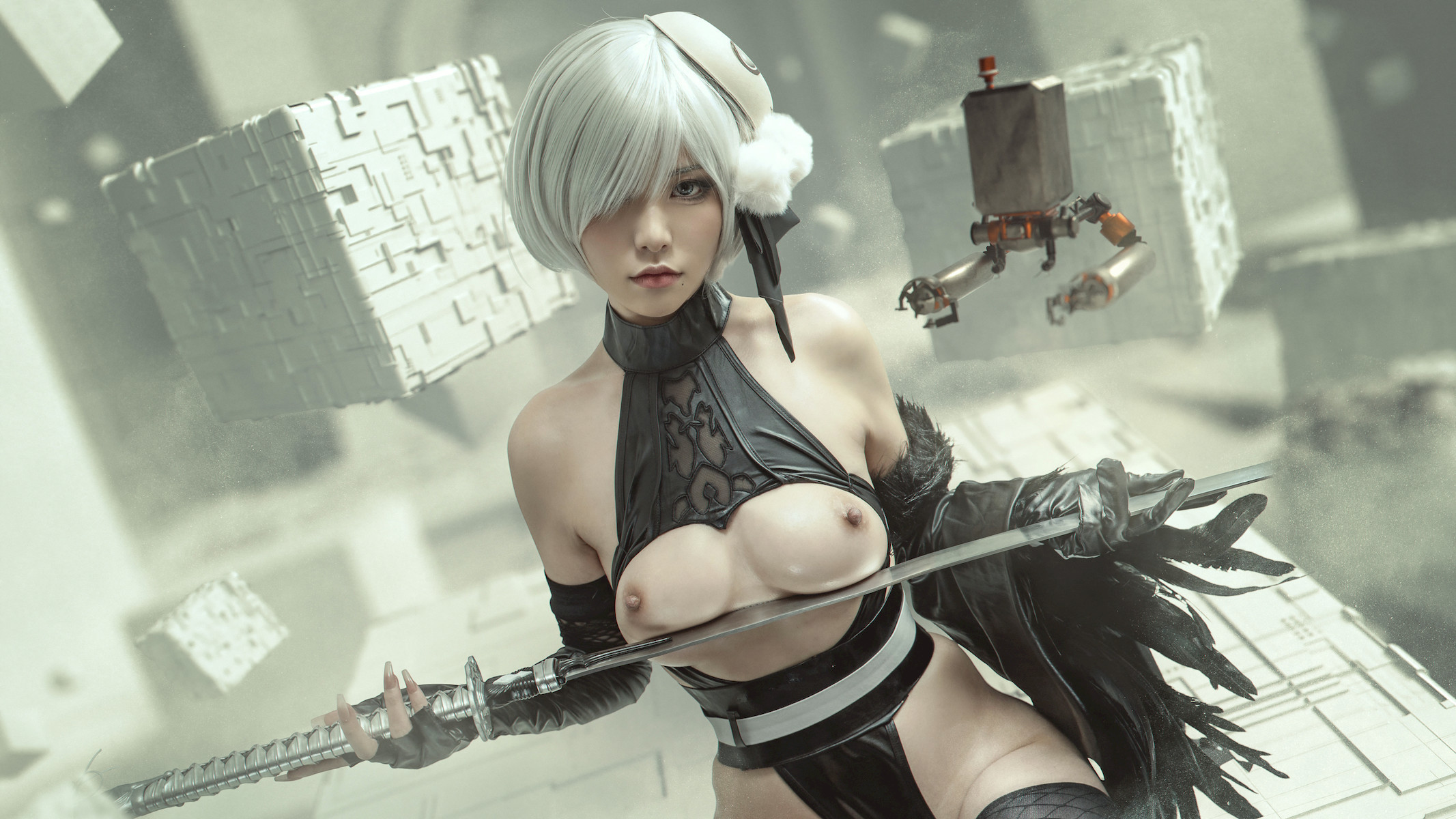 爆机少女喵小吉 Cosplay 尼尔机械纪元-人形兵器 9