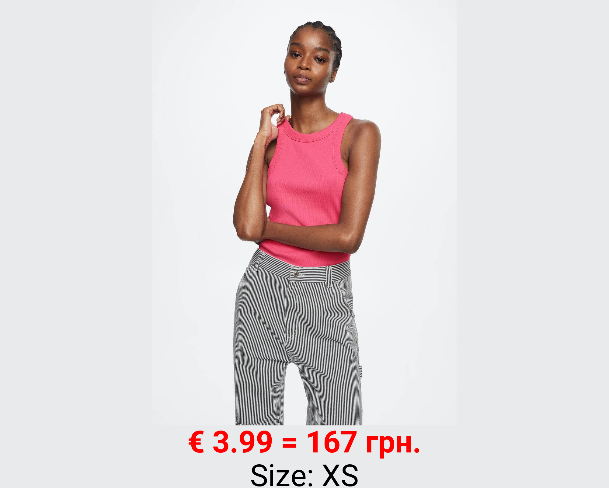 Top canalé algodón