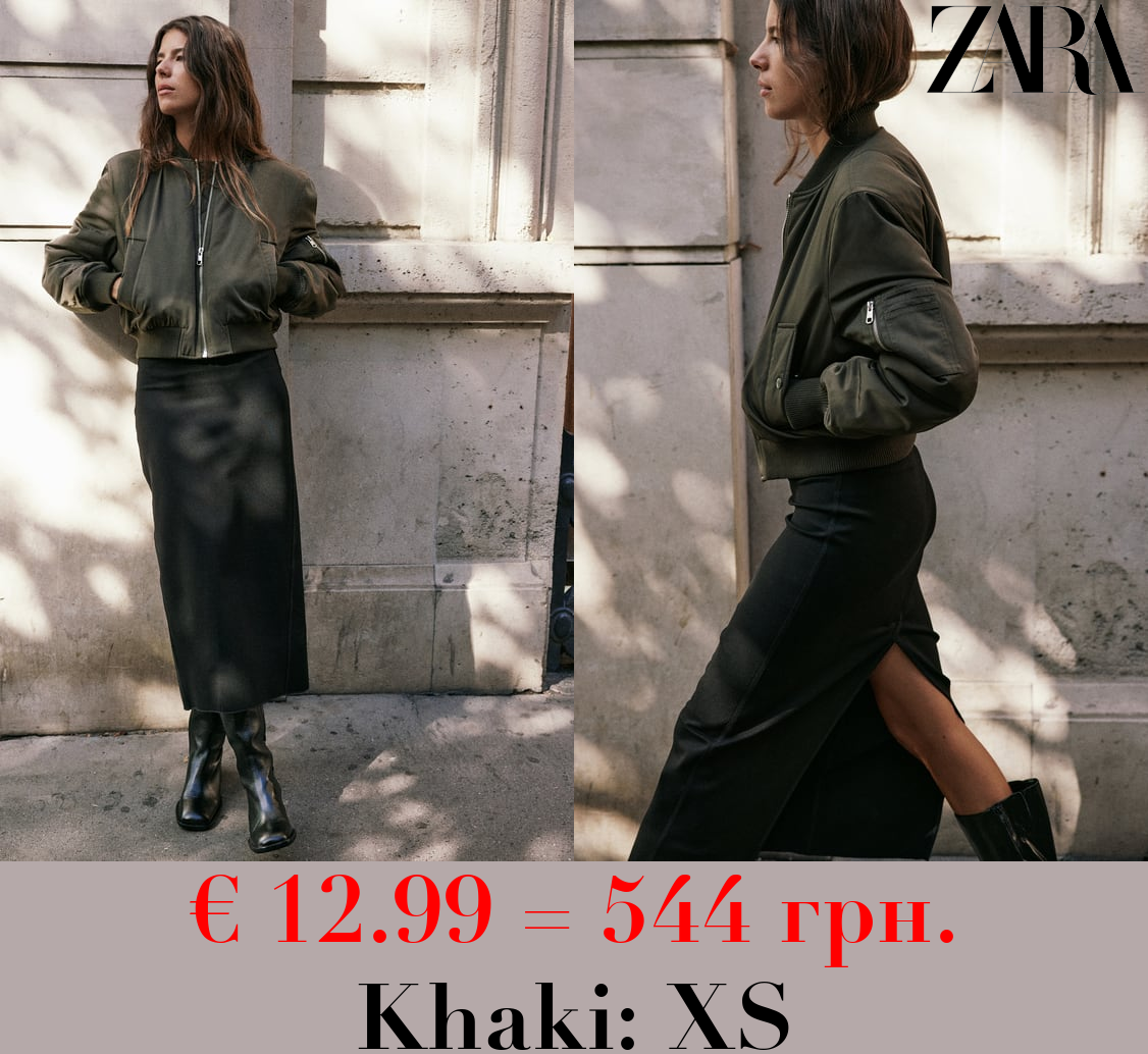 ZW COLLECTION SHORT BOMBER JACKET