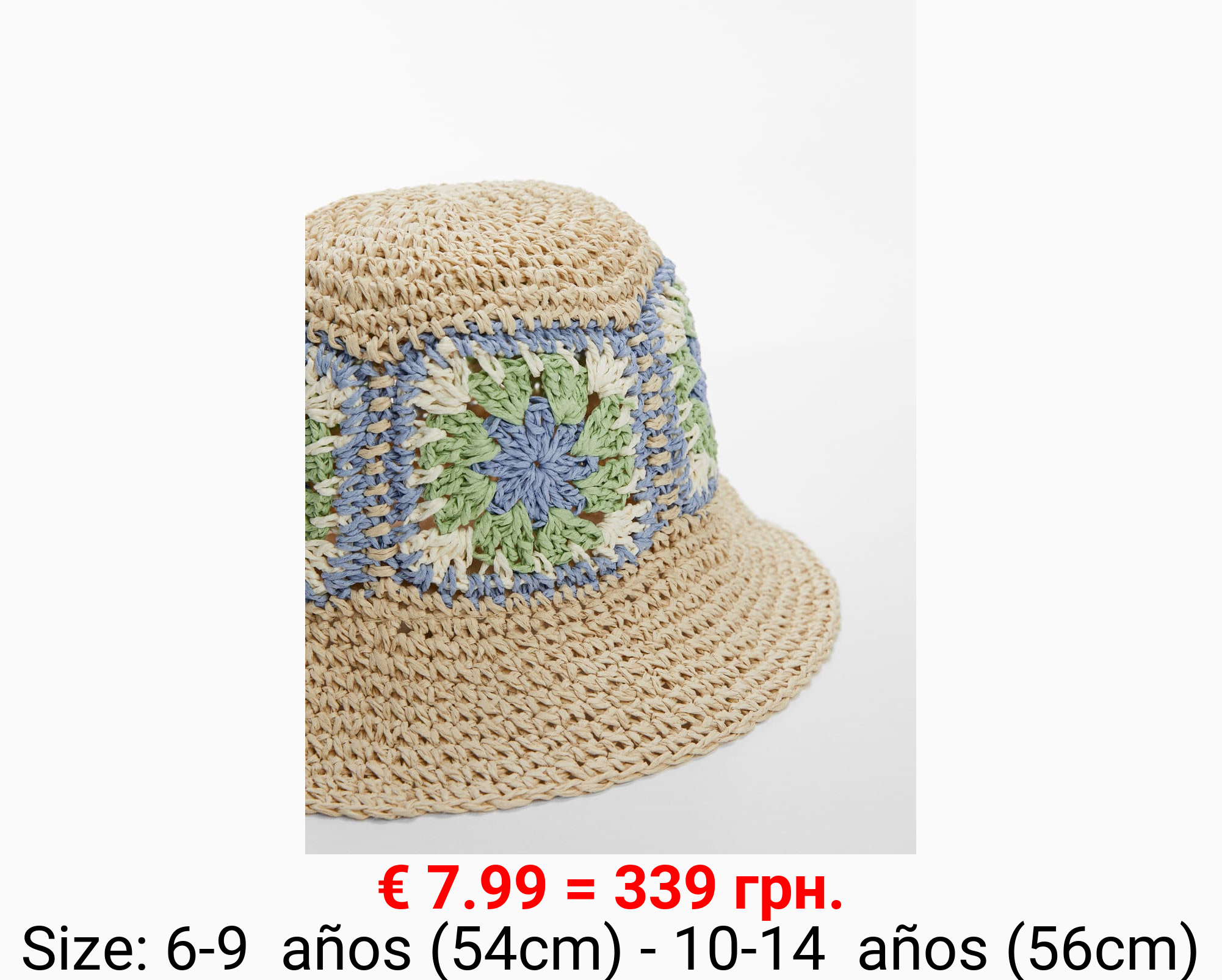 Sombrero paja flores