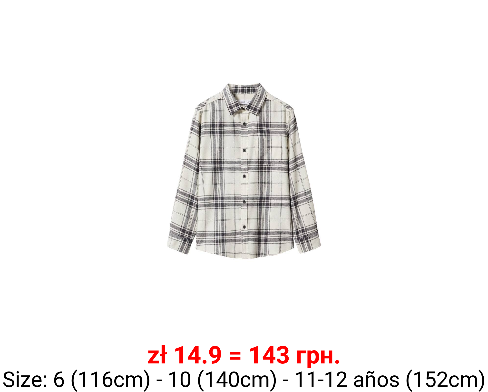 Camisa algodón cuadros