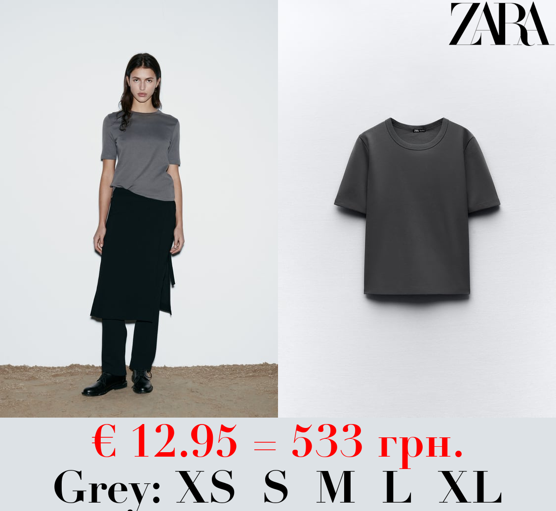 COTTON INTERLOCK CLEAN EFFECT T-SHIRT