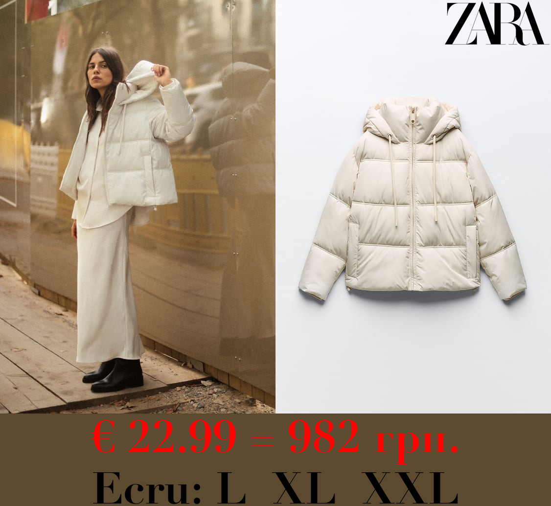 WATER AND WIND PROTECTION CROPPED PUFFER ANORAK