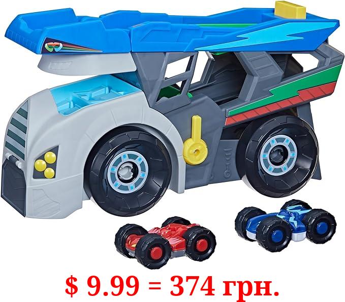 PJ Masks Power Heroes Hero Hauler Truck Playset with 2 Duo Racer Superhero Toy Cars, Preschool Toys for Kids 3 Years and Up
