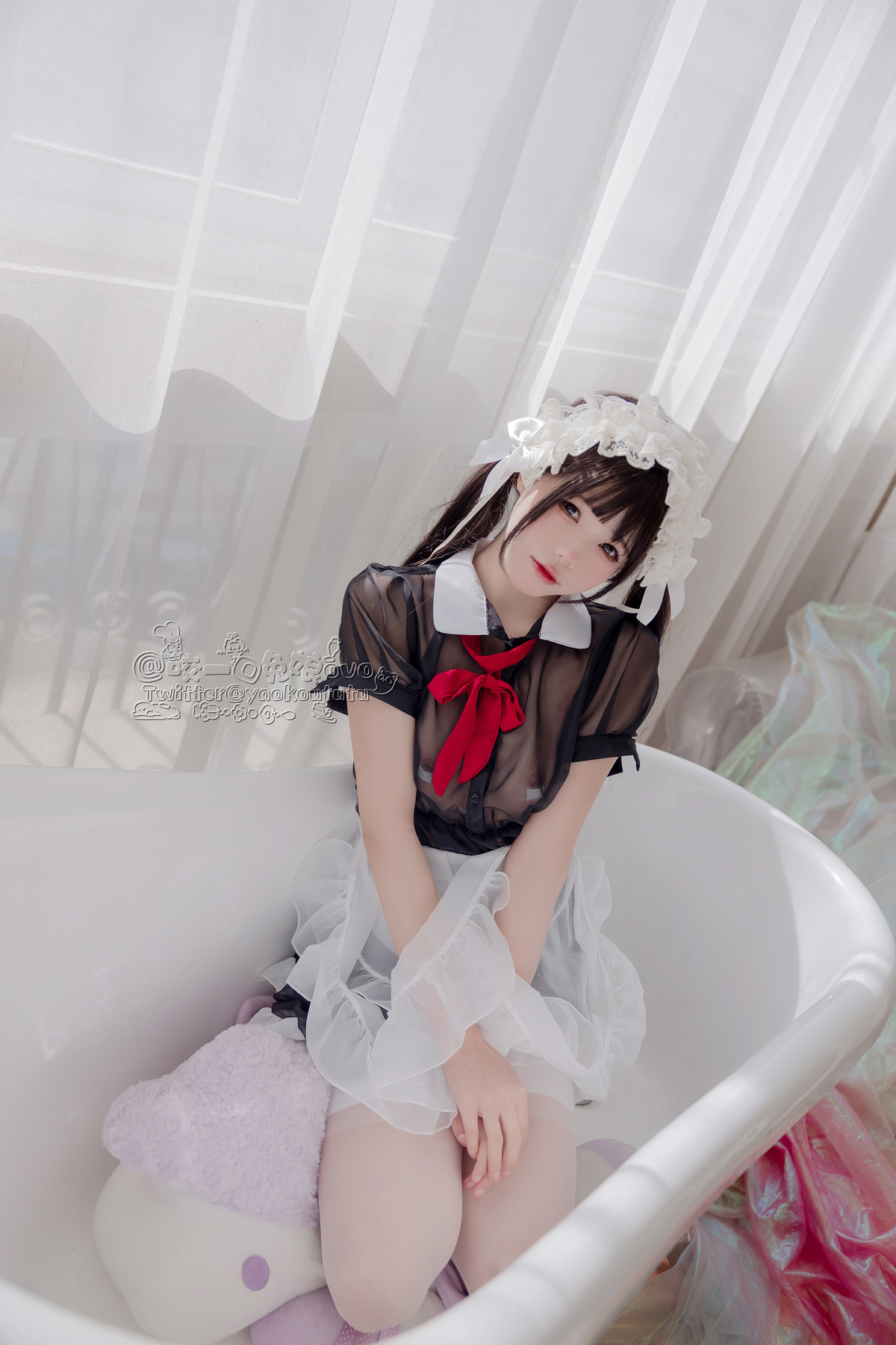 Cosplay 黏黏团子兔 黑白女仆 14