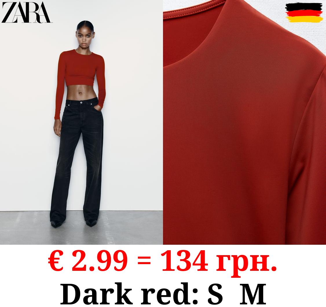 CROPPED POLYAMIDE T-SHIRT