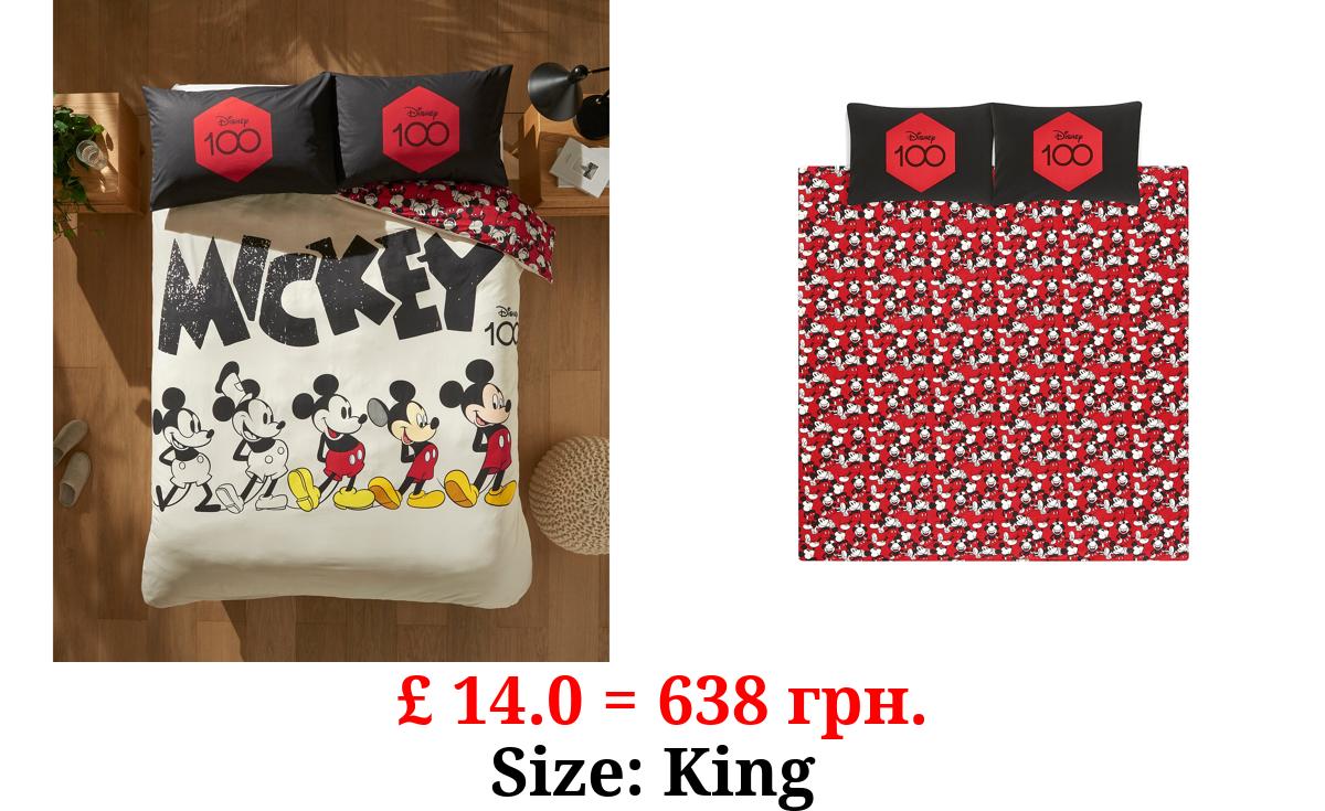 Disney 100 Mickey Mouse Reversible Duvet Set