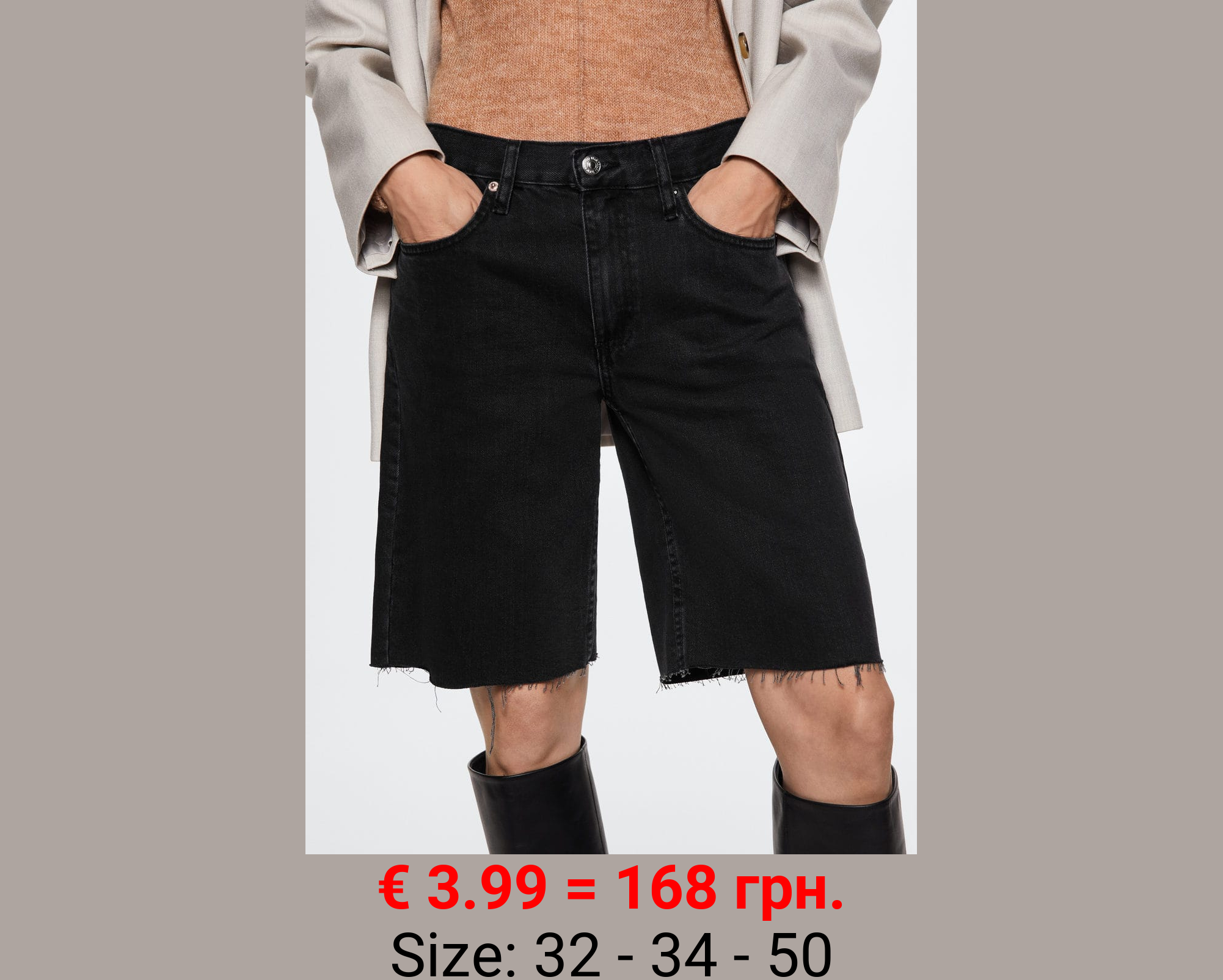 Bermudas vaqueras bajo deshilachado