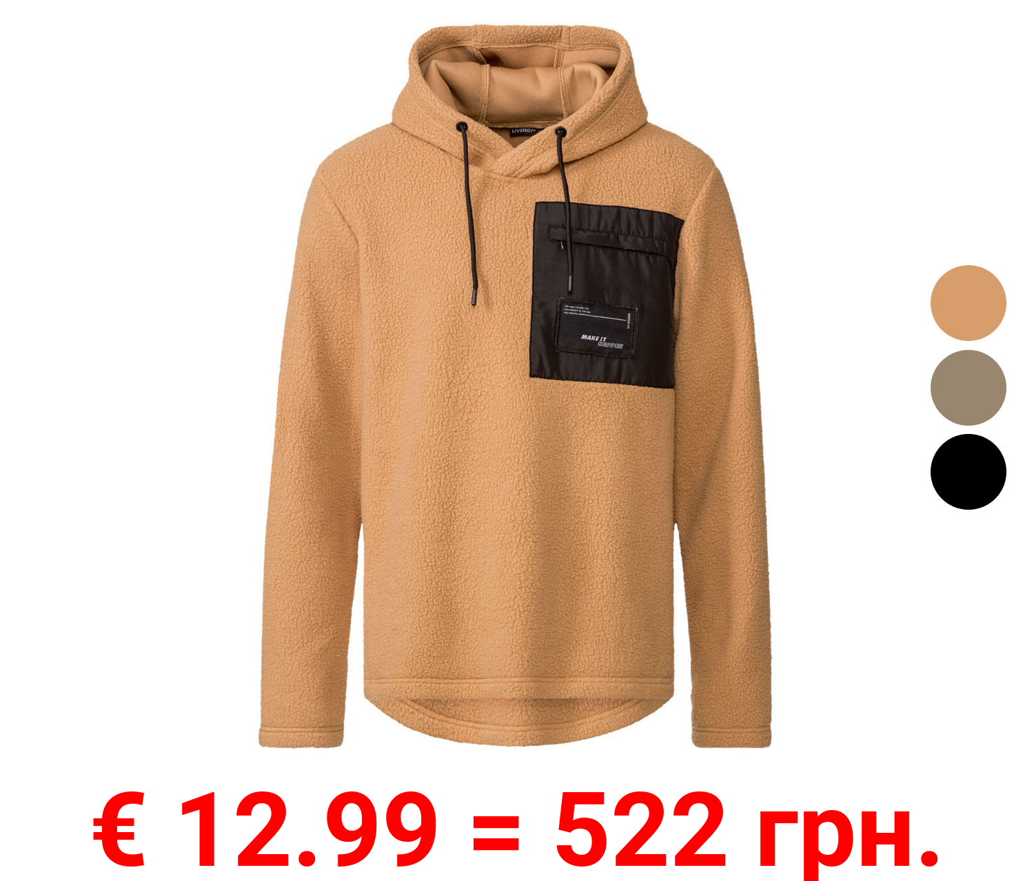 LIVERGY® Herren Pullover, Teddy Fleece