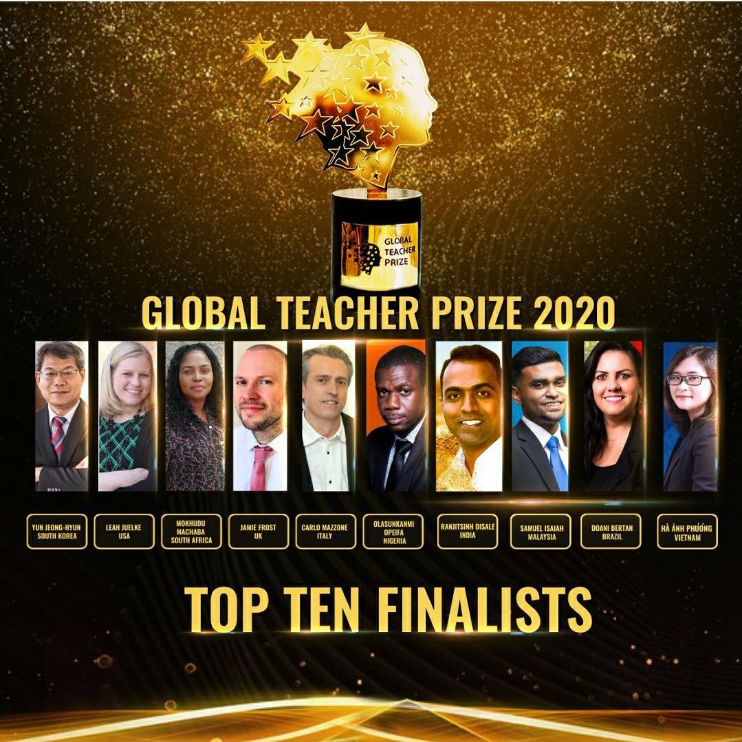 Teacher prize. Победа Кубок Global teacher Prize.