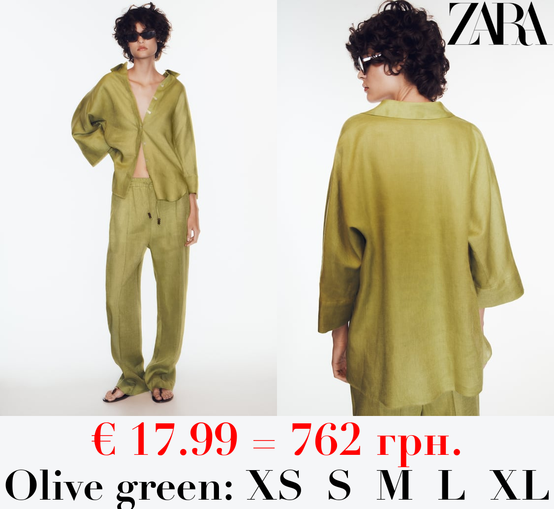 WIDE SLEEVE LINEN SHIRT