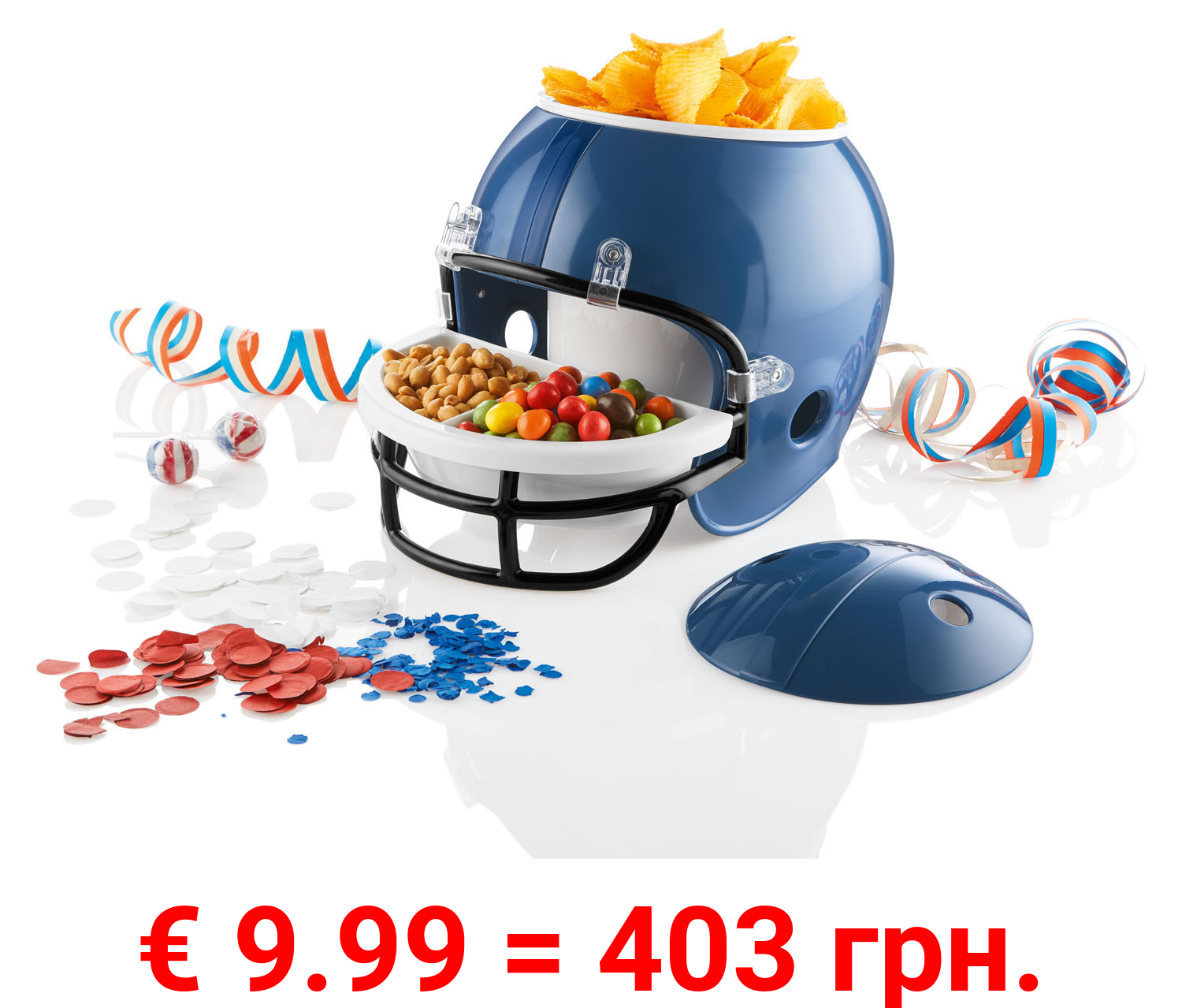 ERNESTO® Snackhelm, Football-Helm-Optik, herausnehmbare Behälter