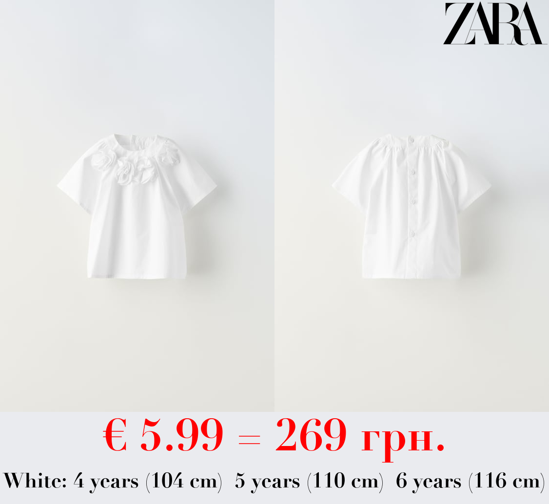 POPLIN FLORAL BLOUSE