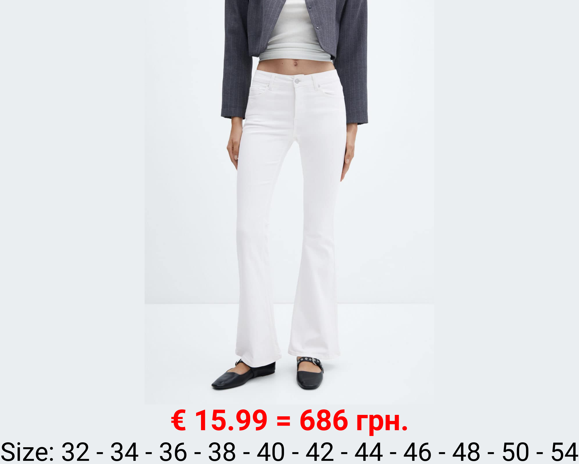 Jeans flare tiro medio