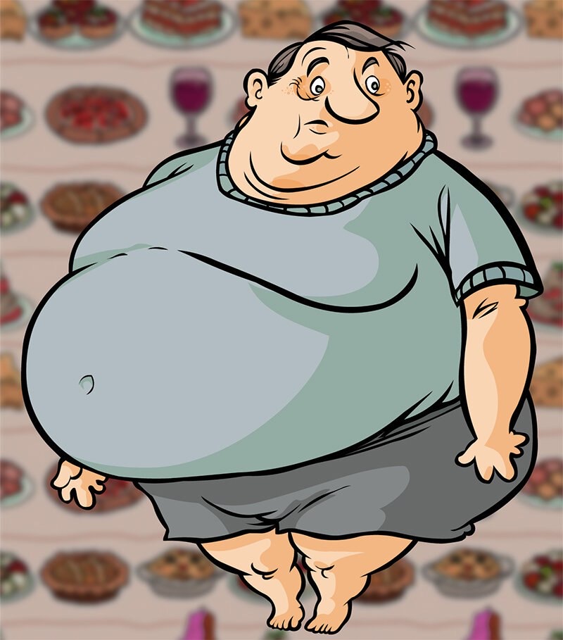 Толстый человек мужчина. Карикатуры на толстых мужчин. Толстый человечек.