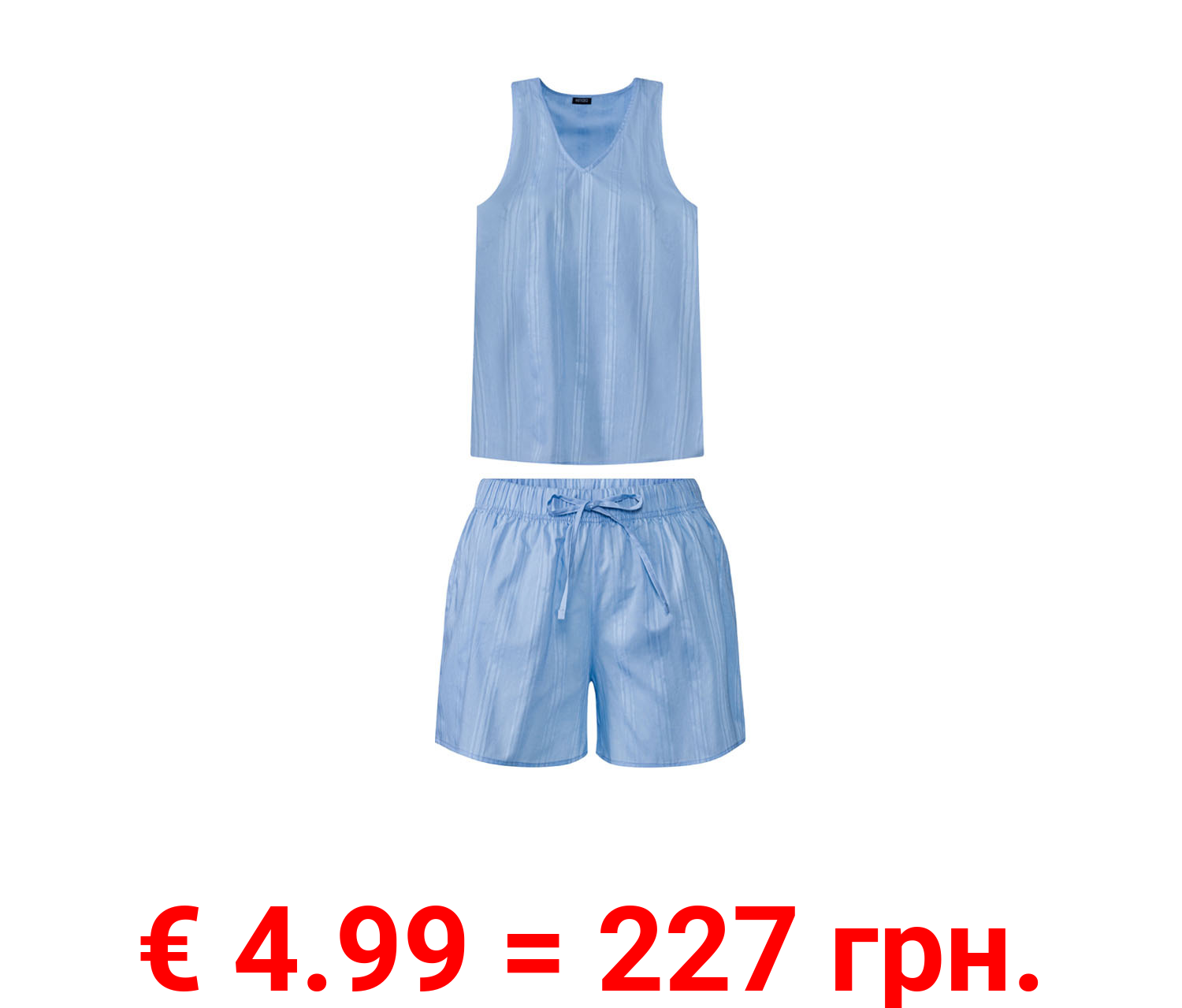 esmara® Damen Pyjama, aus reiner Baumwolle