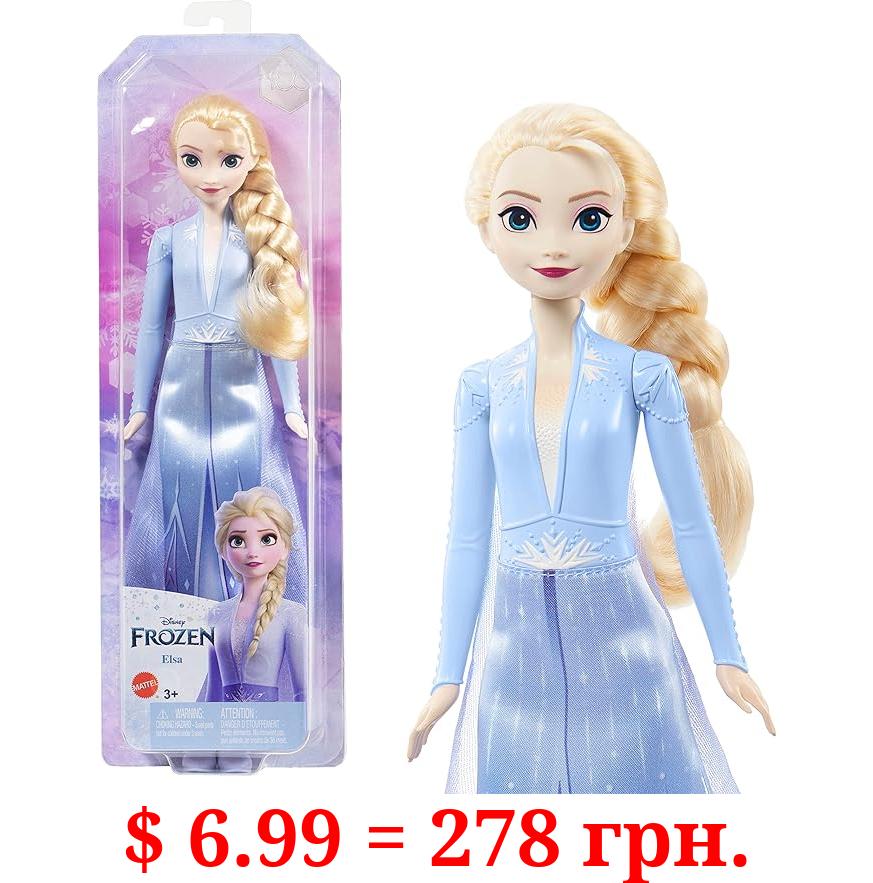 Mattel Disney Frozen Elsa Fashion Doll & Accessory, Signature Look, Toy Inspired by the Movie Mattel Disney Frozen 2