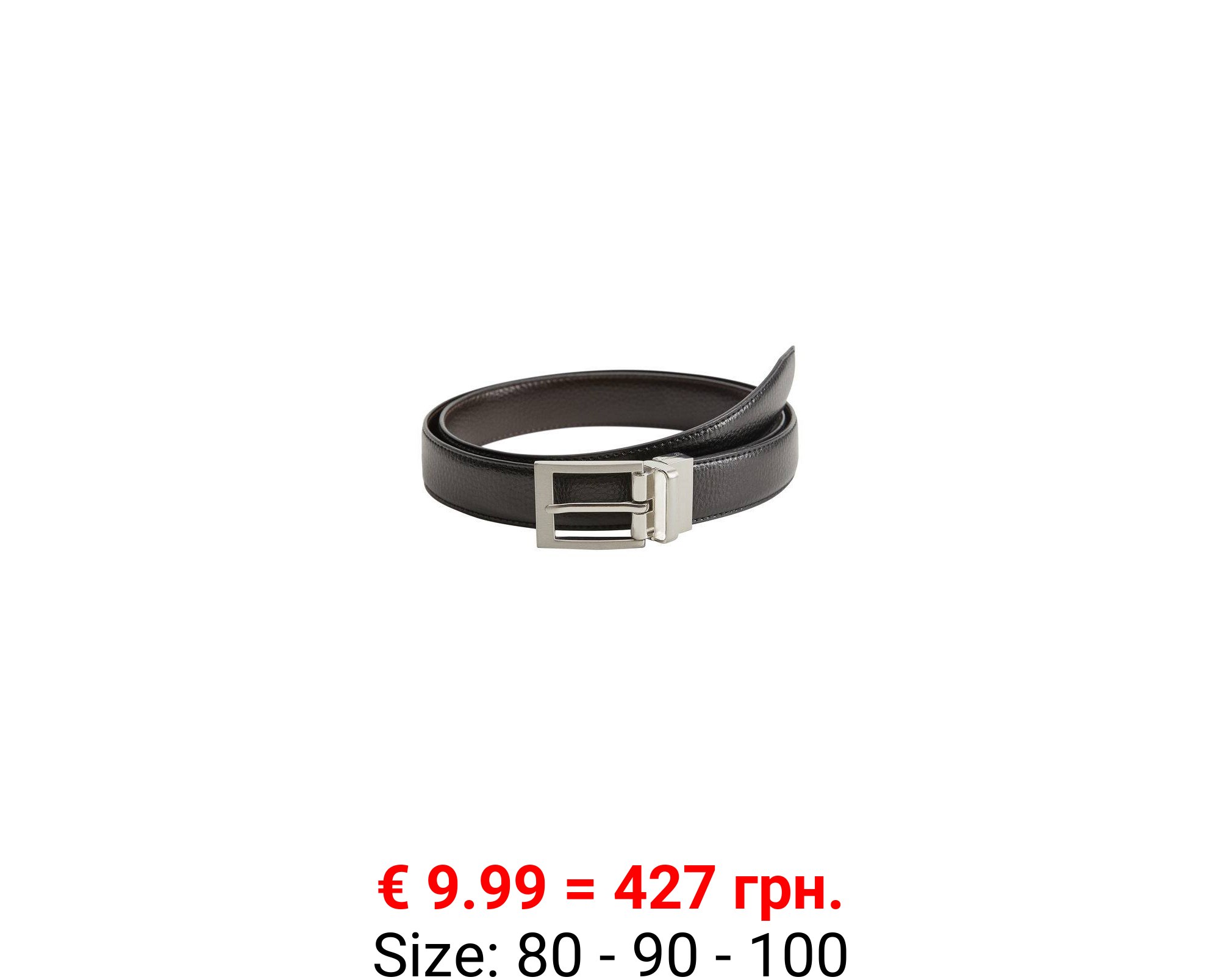 Cinturón vestir reversible piel 