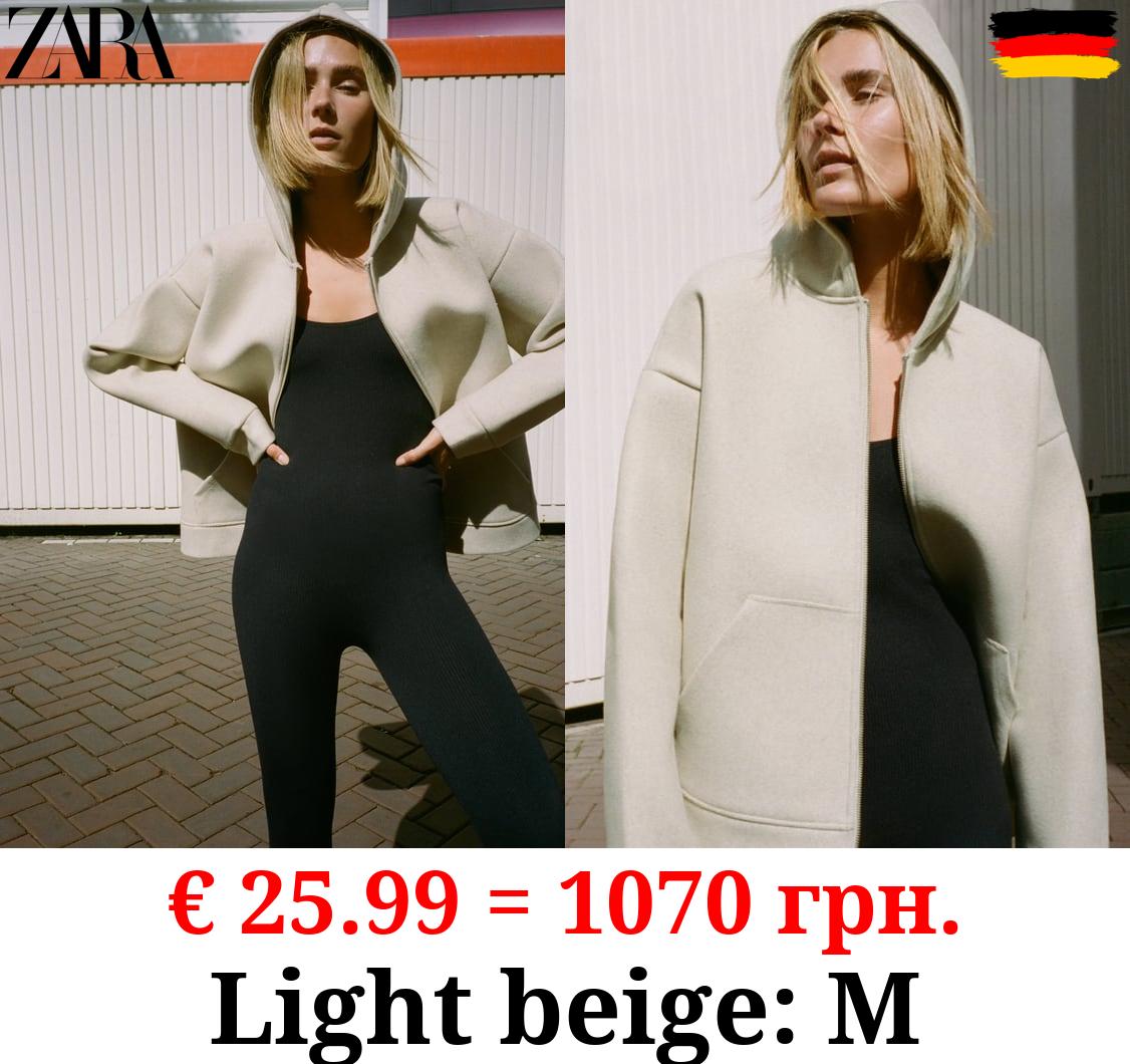 SOFT NEOPRENE-EFFECT BOMBER JACKET