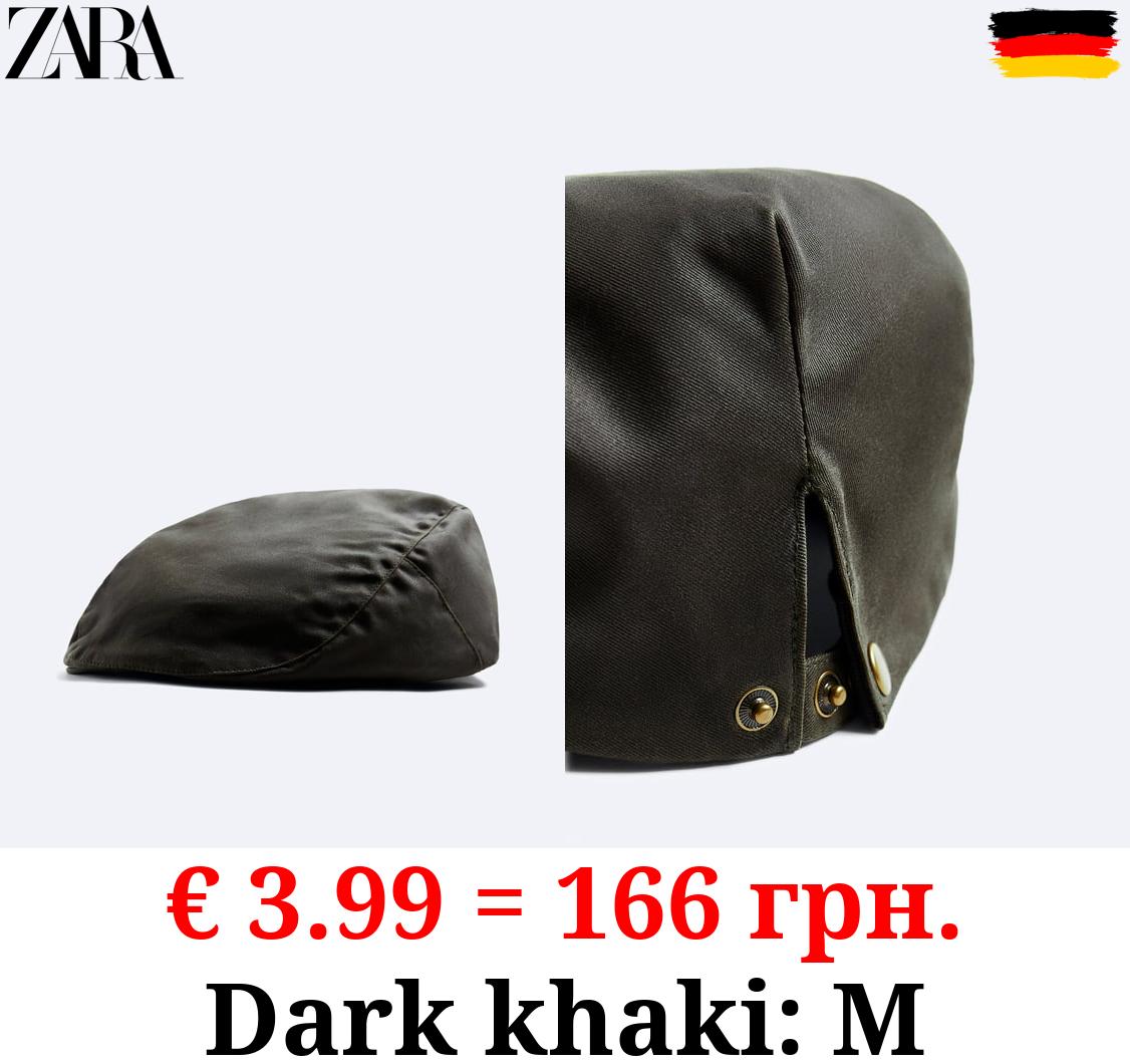 WAXED-EFFECT FLAT CAP