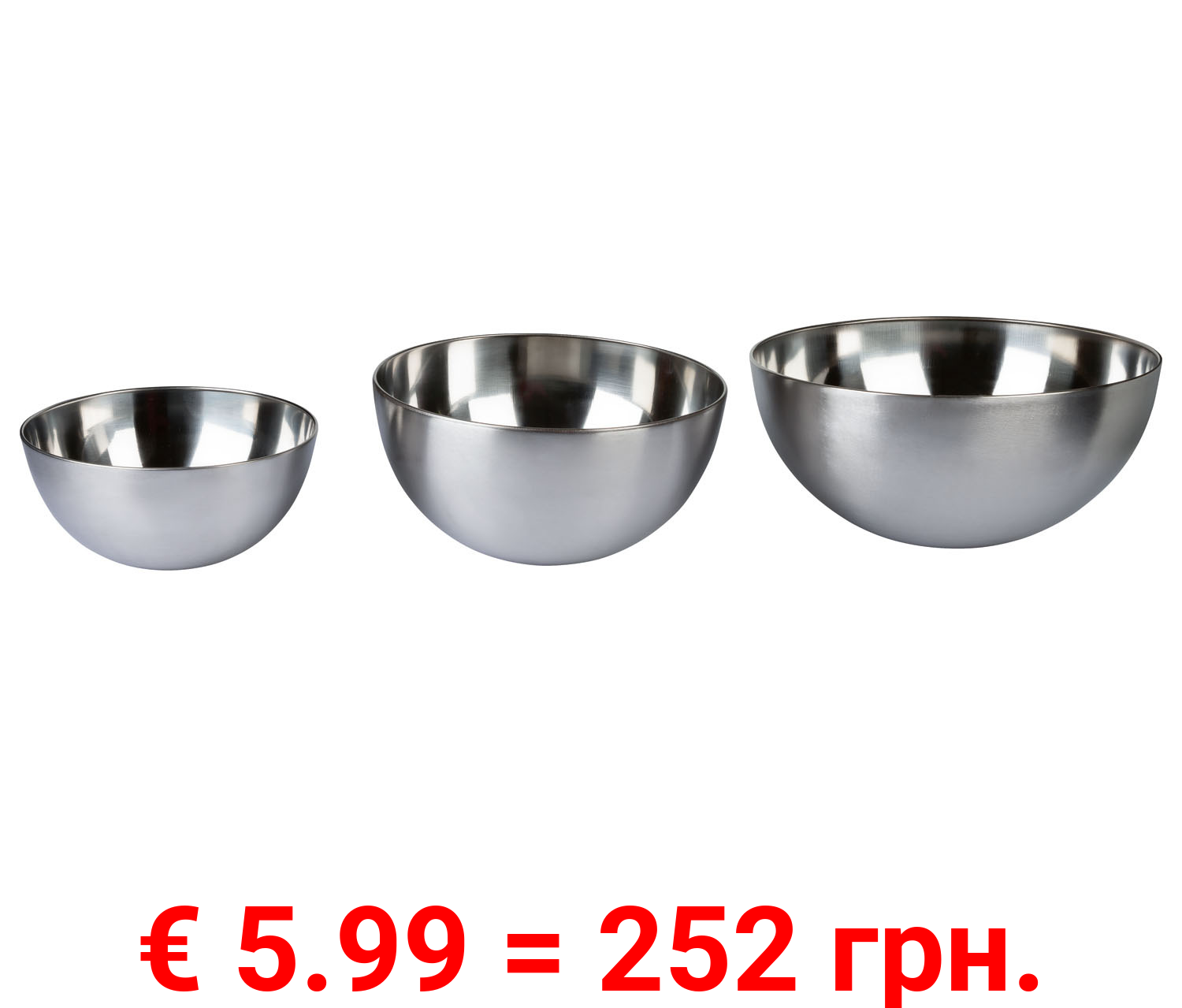 ERNESTO® Schüsselset, 3-teilig, platzsparend ineinander stapelbar