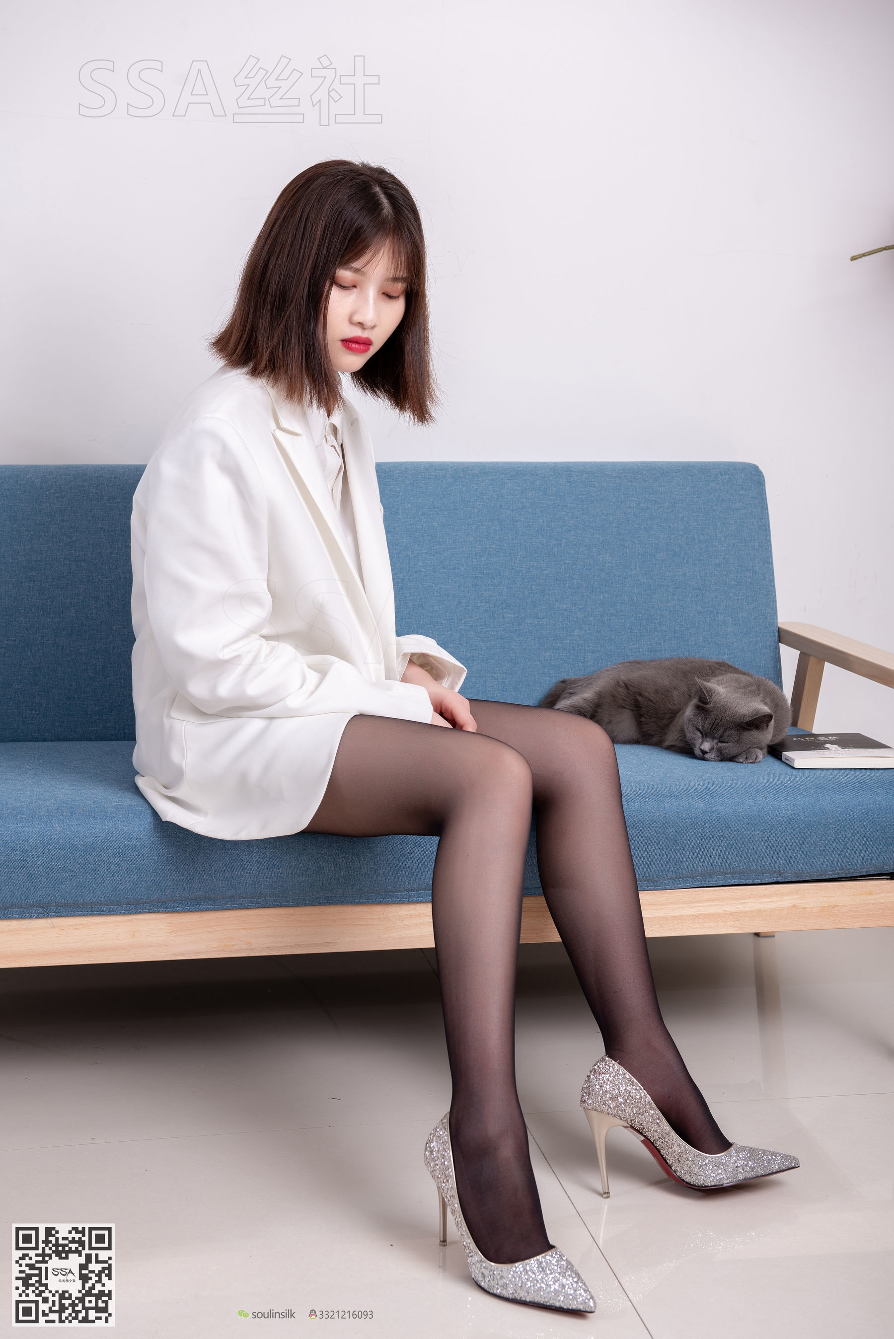 [SSA丝社]超清写真_No.119_腿模穗子_白色西装-写真图集共145P 5