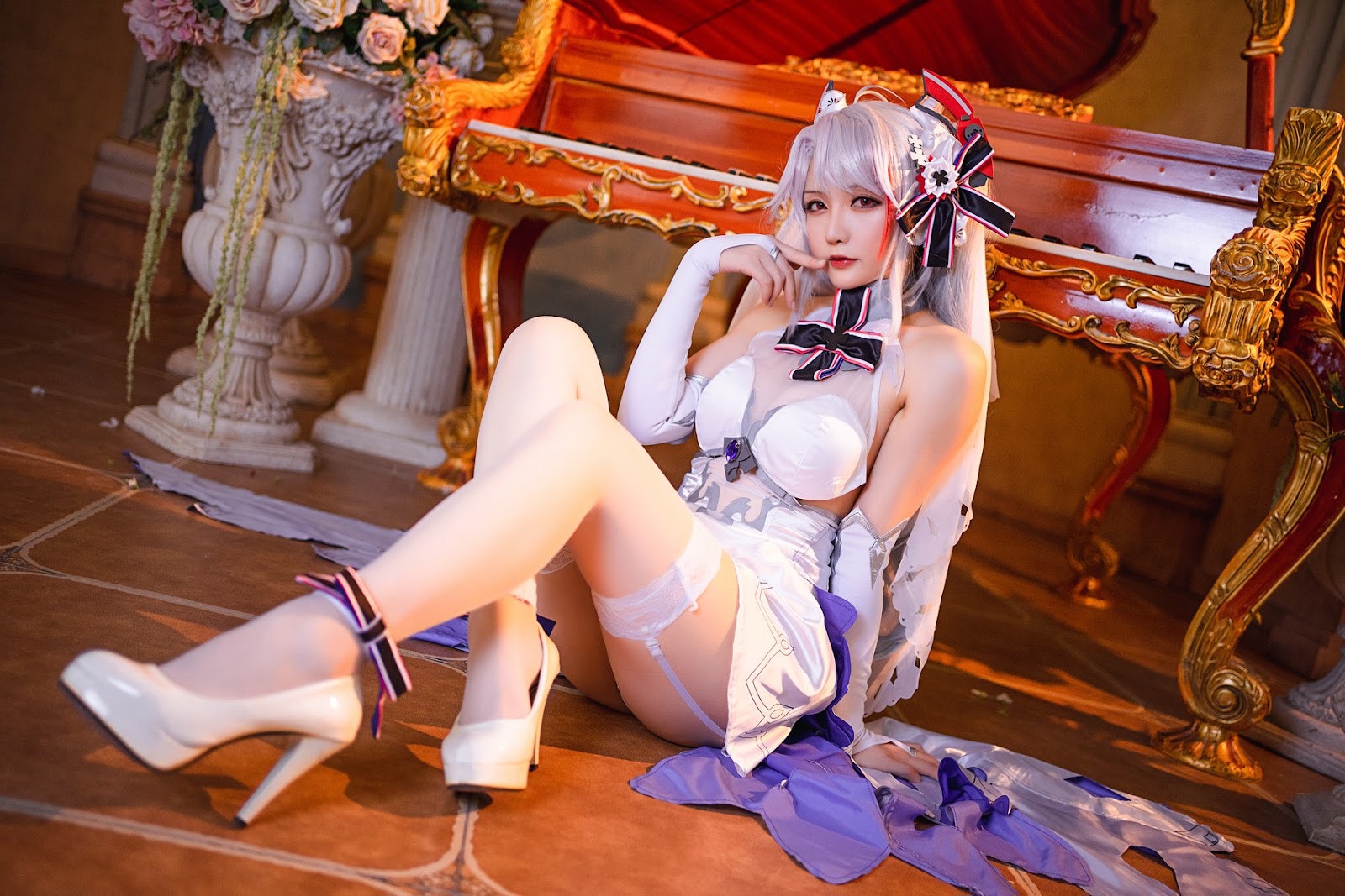 Cosplay 星之迟迟Hoshilily 秘密花园 欧根婚纱 2