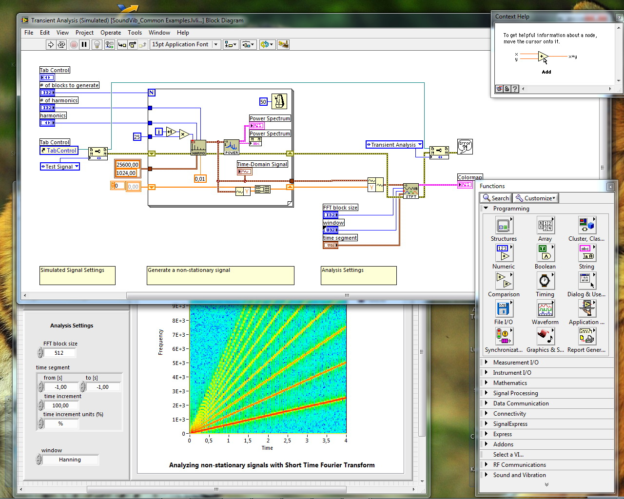 Построение блок диаграммы labview