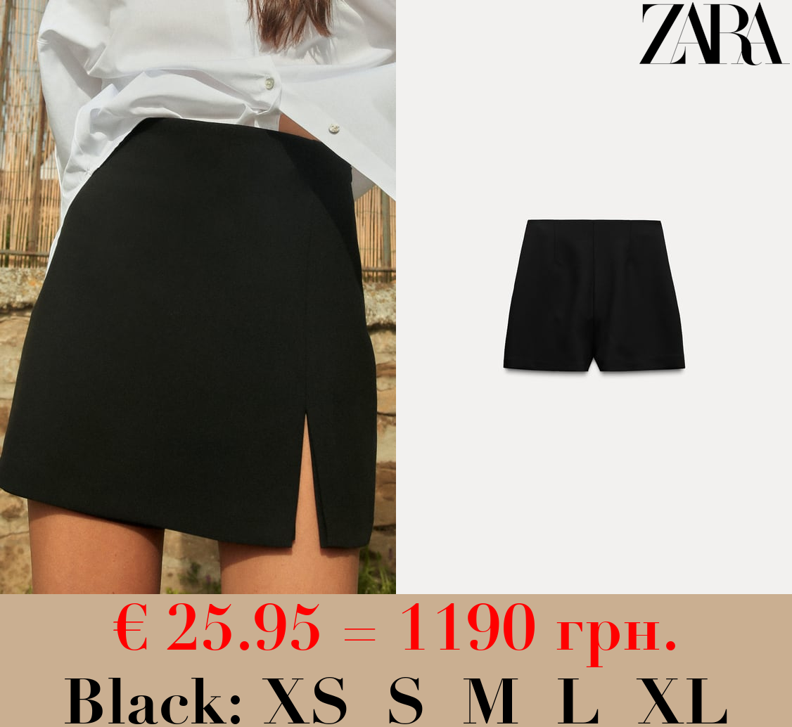 SKORT WITH SLIT AT THE HEM