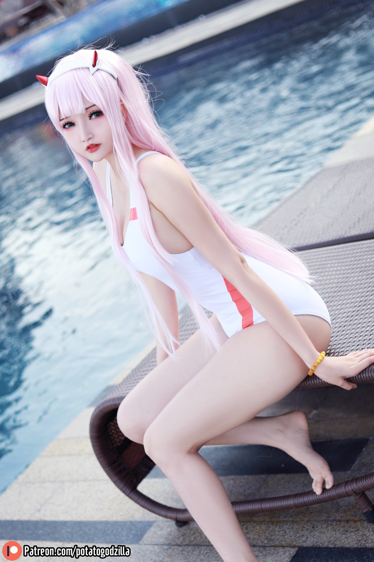 Cosplay Potato Godzilla Zero Two Swimsuit 5