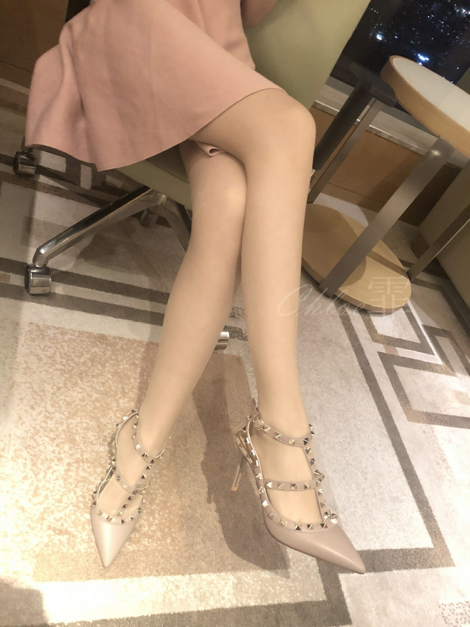 霏霏-女神套装、气质淑女蕾丝连衣裙、知性蕾丝连衣裙肉s黑高跟[77P] 17