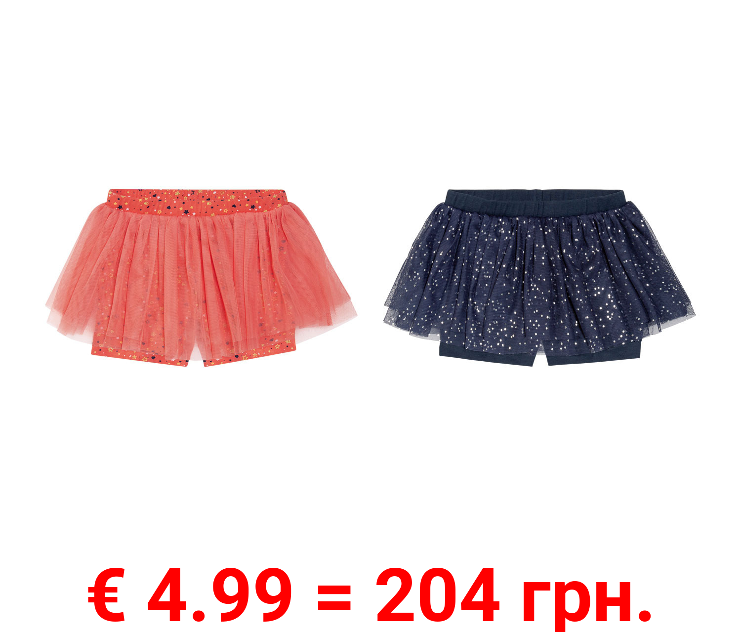 lupilu Kleinkinder Mädchen Tüllrock mit Radlerleggings