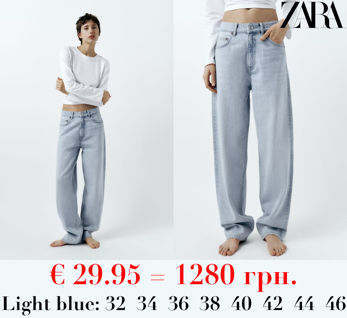 MID-RISE TAILORED BALLOON JEANS