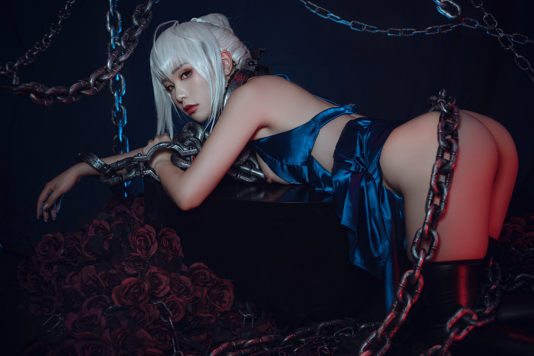 爆机少女喵小吉 Cosplay 黑呆 Saber Alter 89