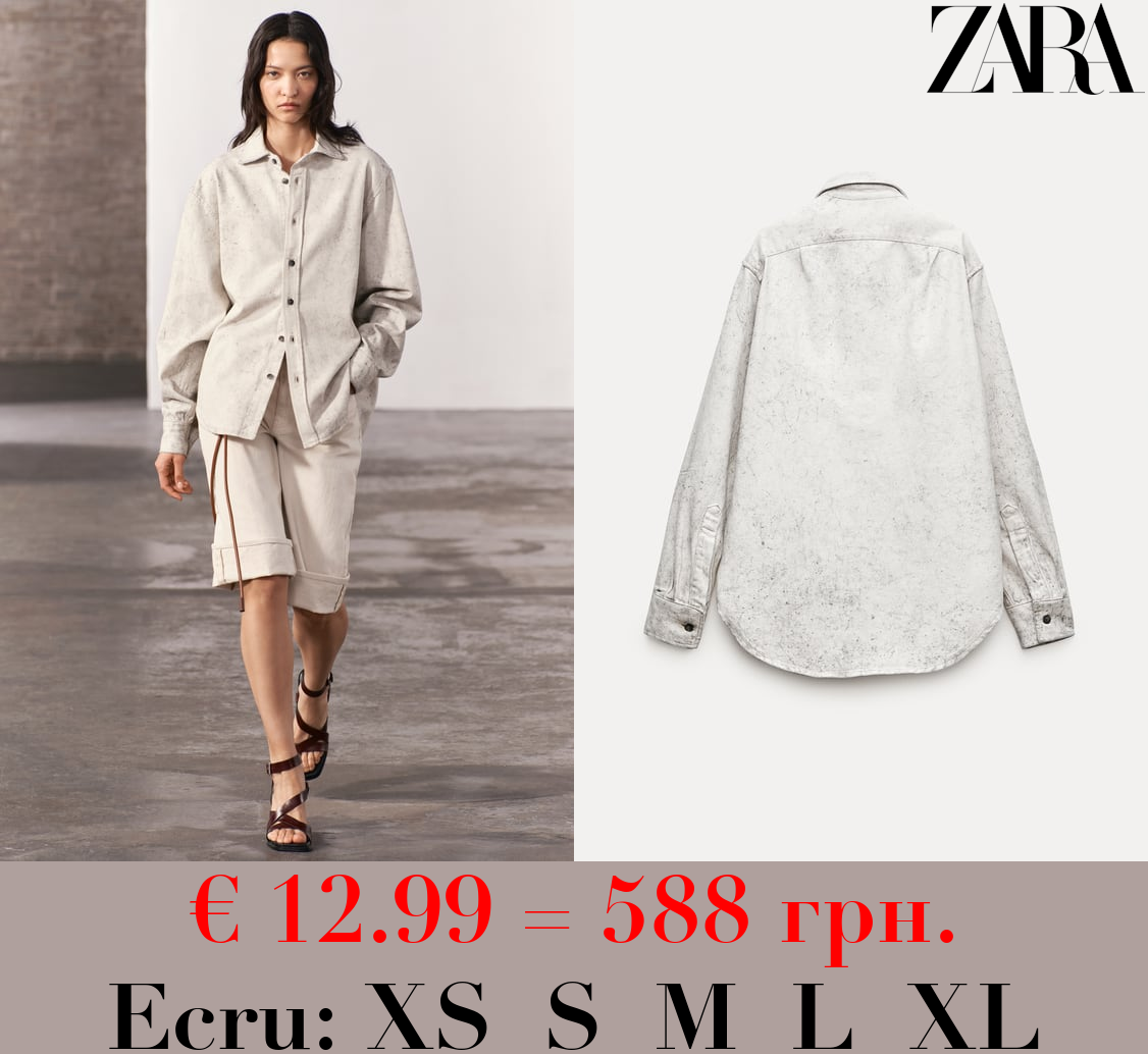 ZW COLLECTION OMBRÉ DENIM SHIRT